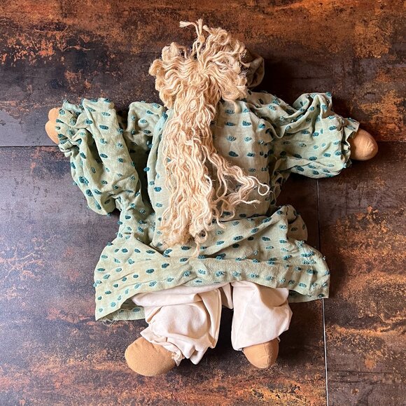 Lot of 3 Handmade Christmas Primitives Raggedy Santa/Wooden Snowman/Wooden Santa - Picture 5 of 15